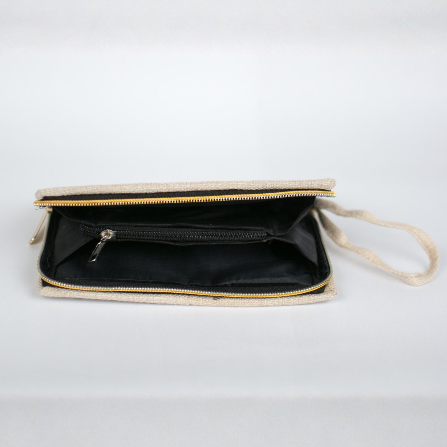 Embroidered Zip Clutch