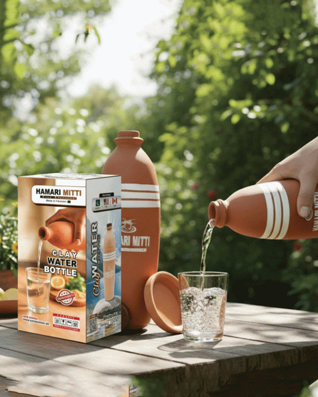 Artisan Clay Water Bottle