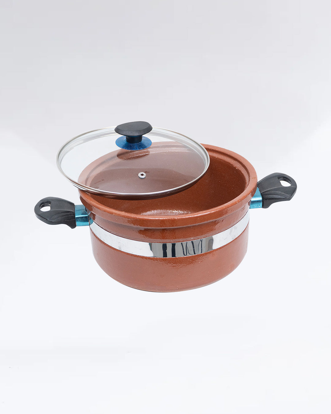 Artisan Clay Glazed Handi Round