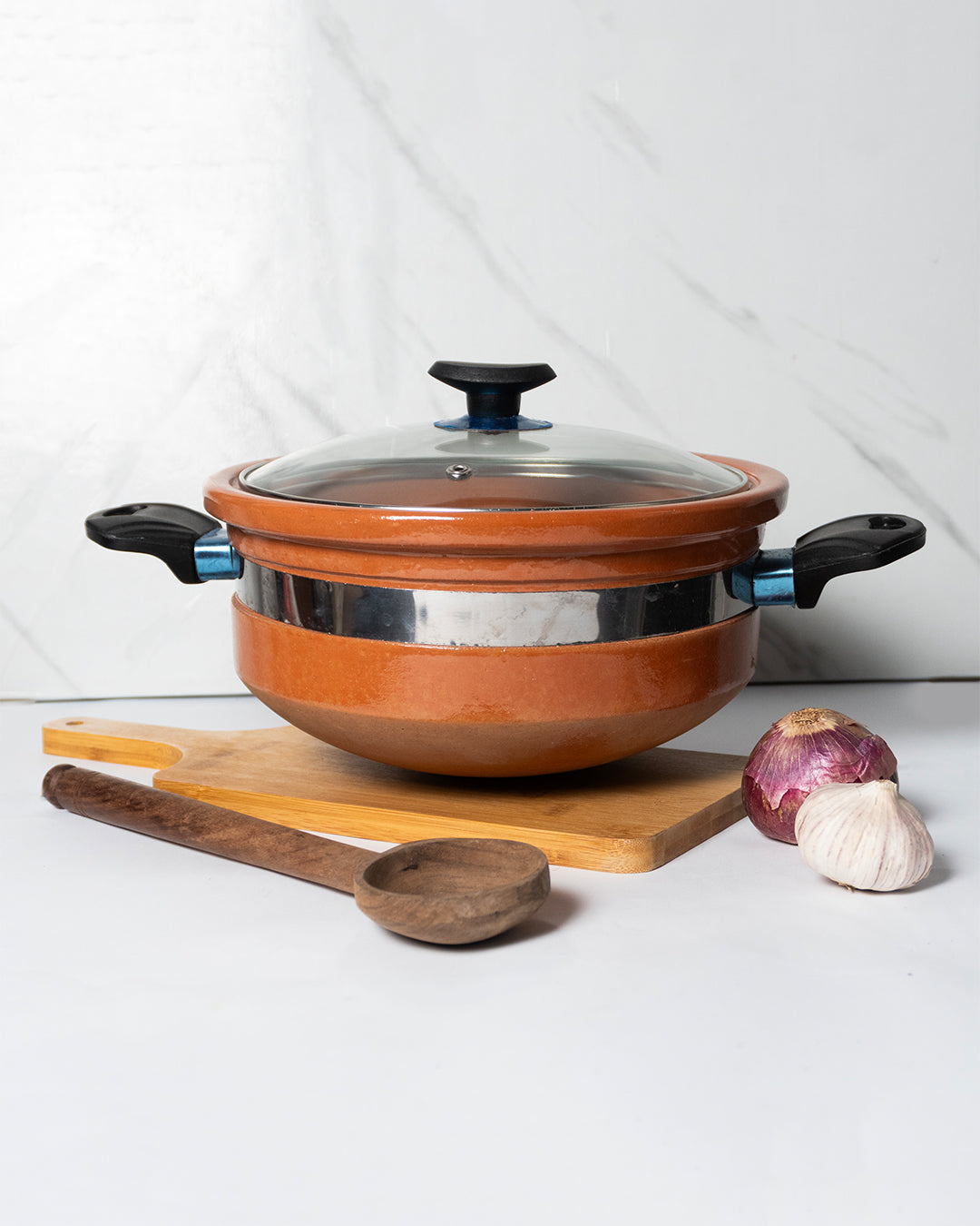 Artisan Clay Glazed Karahi