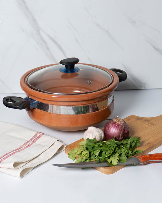 Artisan Clay Glazed Karahi