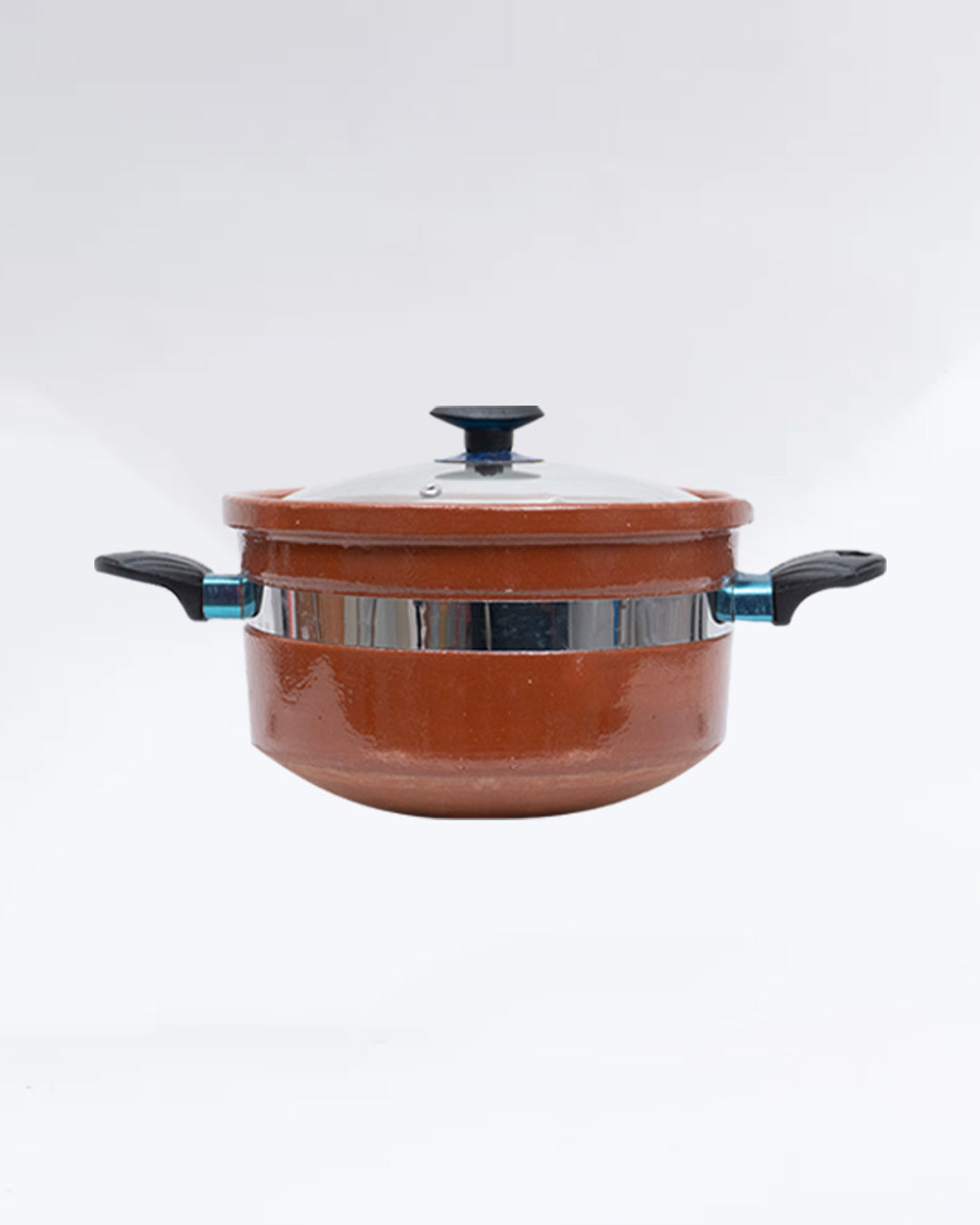 Artisan Clay Glazed Handi Round