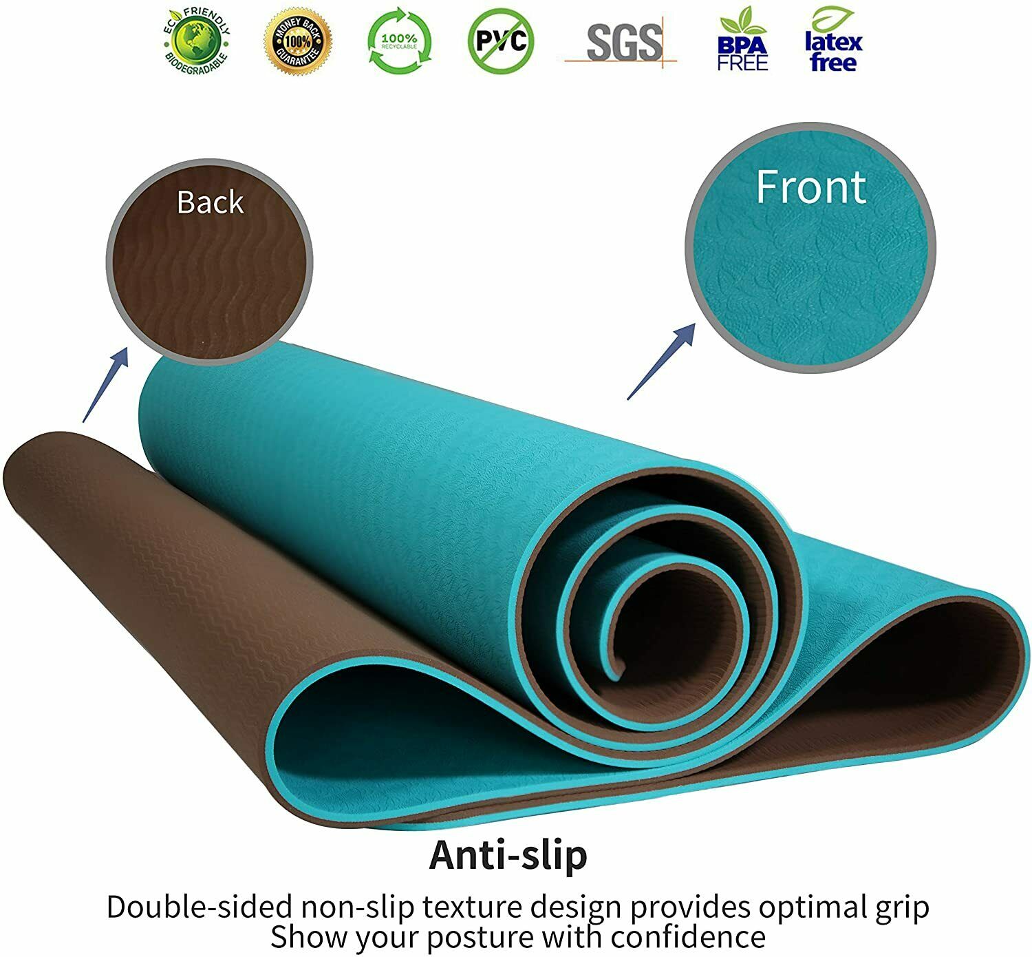PROIRON Yoga Mat Non Slip Large Exercise Mat Pilates Mat with Carry St – 5  Star Dealz
